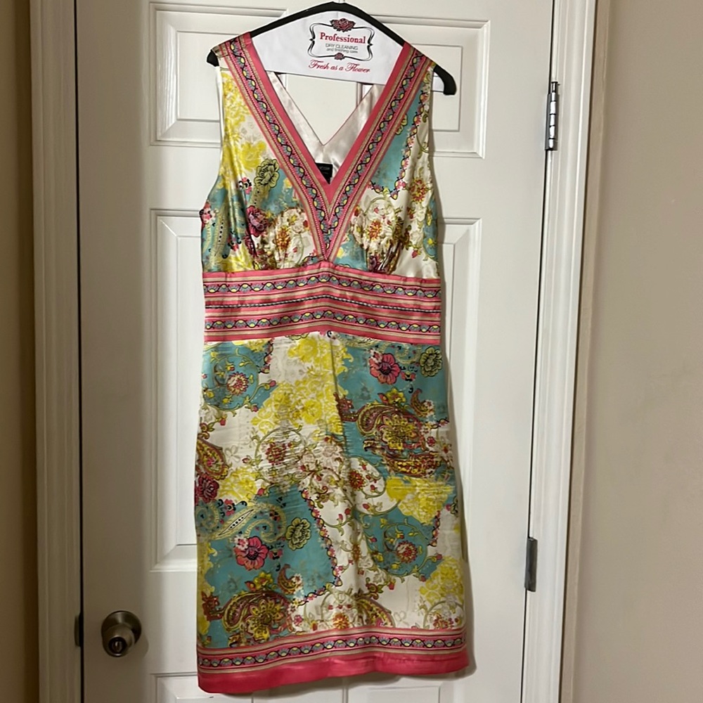 Multi Color dress size 14 has been worn twice
